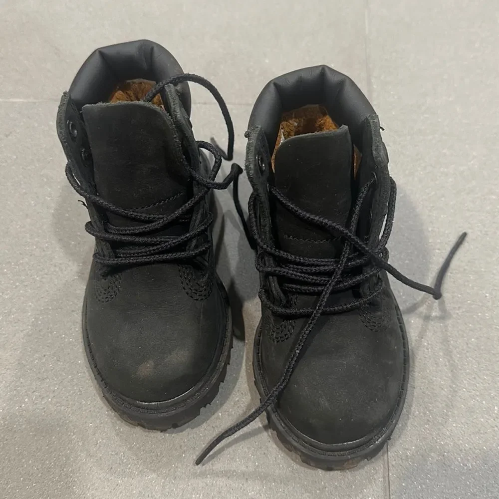 Timberland premium black boots size 6